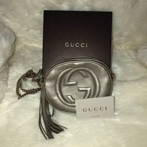 GUCCI Soho Leather Mini Chain Crossbody bag